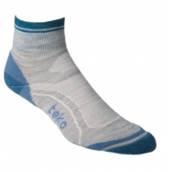 Socks - TEKO Merino Womens MINICREW - 3322 Grey Stripe